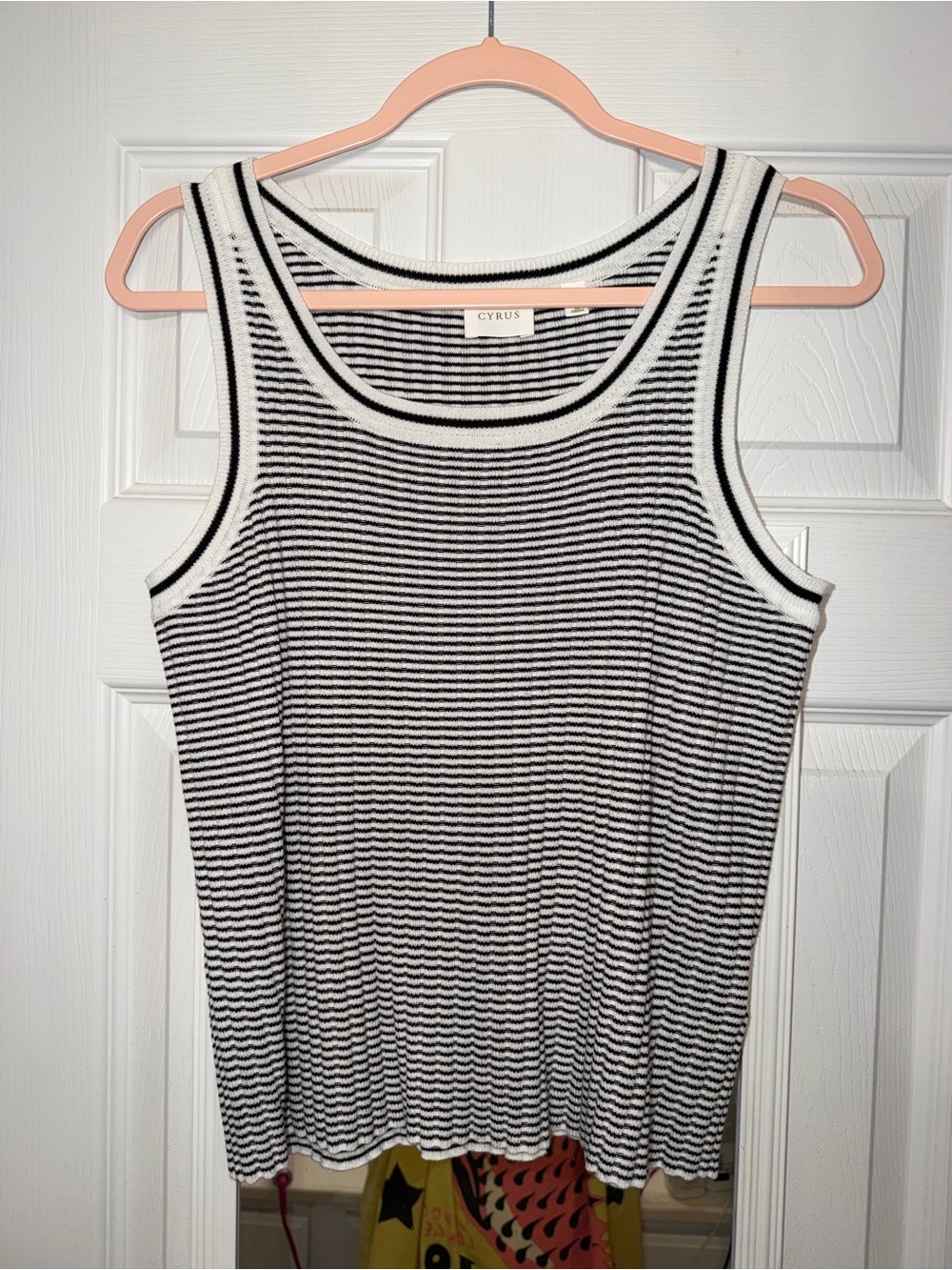 Cyrus Black & White Striped Tank Top